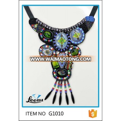 Fashionable Bohemian Pendants Applique Native Style Pendant Neckline Trimming Bohemian Tibetan Beaded Neckline Appliques